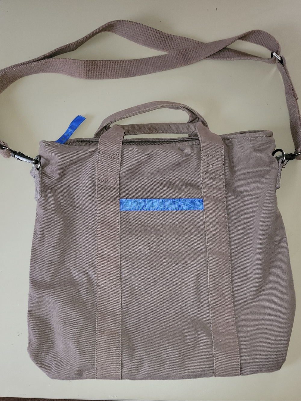 NWT Armani Exchange Brown Canvas Bag With removeable adjustable strap.
